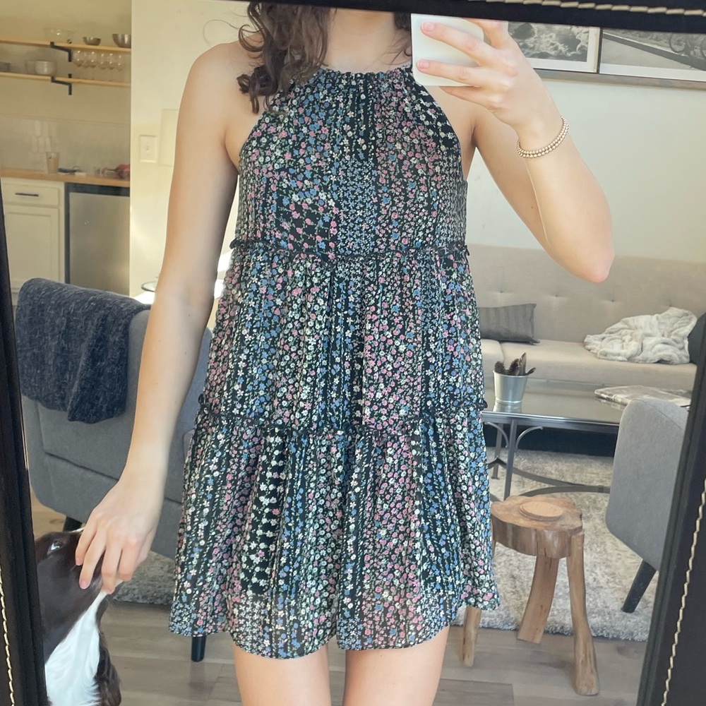 Nordstrom Soprano Floral High Neck Dress | XS